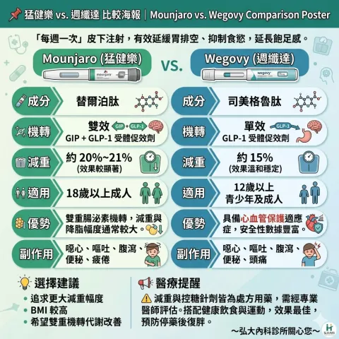 猛健樂與週纖達的比較
