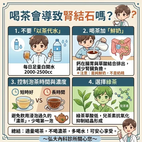 喝茶會導致腎結石嗎？