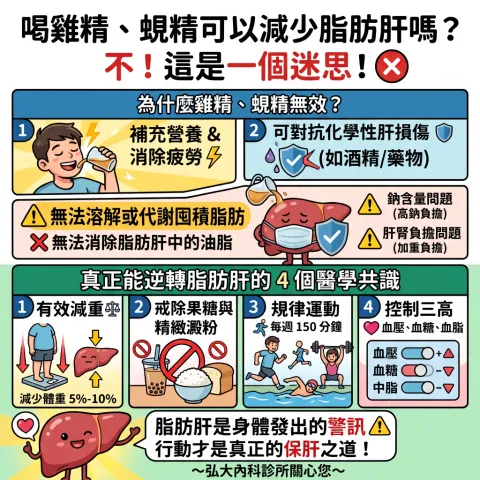 喝雞精、蜆精可以減少脂肪肝嗎？