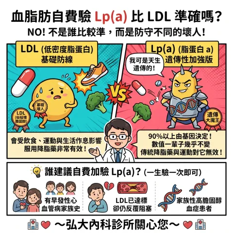 自費檢驗Lp(a)和健保驗LDL差別在哪裡？
